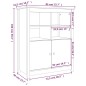 vidaXL Aparador de madera maciza de pino marrón miel 83x41,5x100 cm vidaXL Aparador de madera maciza de pino marrón miel 83x41,5x100 cm