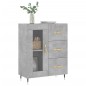 vidaXL Aparador de madera de ingeniería gris hormigón 69,5x34x90 cm vidaXL Aparador de madera de ingeniería gris hormigón 69,5x34x90 cm