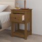 vidaXL Mesita de noche madera maciza de pino marrón miel 40x35x61,5 cm vidaXL Mesita de noche madera maciza de pino marrón miel 40x35x61,5 cm