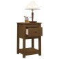 vidaXL Mesita de noche madera maciza de pino marrón miel 40x35x61,5 cm vidaXL Mesita de noche madera maciza de pino marrón miel 40x35x61,5 cm