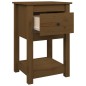 vidaXL Mesita de noche madera maciza de pino marrón miel 40x35x61,5 cm vidaXL Mesita de noche madera maciza de pino marrón miel 40x35x61,5 cm