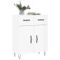 vidaXL Aparador de madera contrachapada blanco brillante 69,5x34x90 cm vidaXL Aparador de madera contrachapada blanco brillante 69,5x34x90 cm