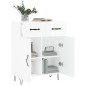 vidaXL Aparador de madera contrachapada blanco brillante 69,5x34x90 cm vidaXL Aparador de madera contrachapada blanco brillante 69,5x34x90 cm
