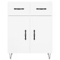 vidaXL Aparador de madera contrachapada blanco brillante 69,5x34x90 cm vidaXL Aparador de madera contrachapada blanco brillante 69,5x34x90 cm