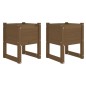 vidaXL Jardinera 2 uds madera maciza de pino marrón miel 40x40x52,5 cm vidaXL Jardinera 2 uds madera maciza de pino marrón miel 40x40x52,5 cm