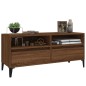 vidaXL Mueble de TV madera contrachapada marrón roble 100x34,5x44,5 cm
