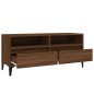 vidaXL Mueble de TV madera contrachapada marrón roble 100x34,5x44,5 cm