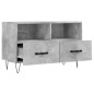 vidaXL Mueble para TV madera contrachapada gris hormigón 80x36x50 cm vidaXL Mueble para TV madera contrachapada gris hormigón 80x36x50 cm
