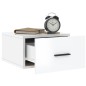 vidaXL Mesitas de noche de pared 2 uds blanco brillo 35x35x20 cm vidaXL Mesitas de noche de pared 2 uds blanco brillo 35x35x20 cm
