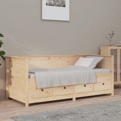 vidaXL Sofá cama madera maciza de pino 90x190 cm
