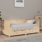 vidaXL Sofá cama madera maciza de pino 90x190 cm