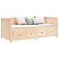 vidaXL Sofá cama madera maciza de pino 90x190 cm
