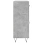 vidaXL Aparador de madera de ingeniería gris hormigón 69,5x34x90 cm