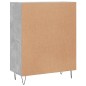 vidaXL Aparador de madera de ingeniería gris hormigón 69,5x34x90 cm