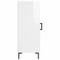 vidaXL Aparador de madera contrachapada blanco brillante 34,5x34x90 cm vidaXL Aparador de madera contrachapada blanco brillante 34,5x34x90 cm