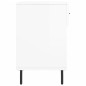 vidaXL Banco zapatero madera de ingeniería blanco brillo 102x35x55 cm vidaXL Banco zapatero madera de ingeniería blanco brillo 102x35x55 cm