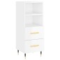 vidaXL Aparador de madera contrachapada blanco brillante 34,5x34x90 cm vidaXL Aparador de madera contrachapada blanco brillante 34,5x34x90 cm