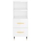 vidaXL Aparador de madera contrachapada blanco brillante 34,5x34x90 cm vidaXL Aparador de madera contrachapada blanco brillante 34,5x34x90 cm