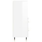 vidaXL Aparador de madera contrachapada blanco brillante 34,5x34x90 cm vidaXL Aparador de madera contrachapada blanco brillante 34,5x34x90 cm