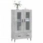 vidaXL Aparador alto madera de ingeniería gris hormigón 69,5x31x115 cm vidaXL Aparador alto madera de ingeniería gris hormigón 69,5x31x115 cm