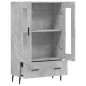 vidaXL Aparador alto madera de ingeniería gris hormigón 69,5x31x115 cm vidaXL Aparador alto madera de ingeniería gris hormigón 69,5x31x115 cm