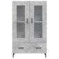 vidaXL Aparador alto madera de ingeniería gris hormigón 69,5x31x115 cm vidaXL Aparador alto madera de ingeniería gris hormigón 69,5x31x115 cm