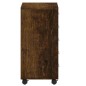 vidaXL Cajonera con ruedas madera contrachapada roble ahumado vidaXL Cajonera con ruedas madera contrachapada roble ahumado