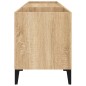 vidaXL Mueble discos madera contrachapada roble sonoma 121x38x48 cm vidaXL Mueble discos madera contrachapada roble sonoma 121x38x48 cm