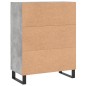 vidaXL Aparador de madera de ingeniería gris hormigón 69,5x34x90 cm