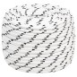vidaXL Cuerda para barco trenzada poliéster blanco 14 mmx100 m vidaXL Cuerda para barco trenzada poliéster blanco 14 mmx100 m