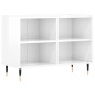 vidaXL Mueble de TV madera de ingeniería blanco brillo 69,5x30x50 cm