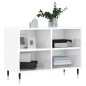 vidaXL Mueble de TV madera de ingeniería blanco brillo 69,5x30x50 cm