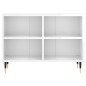vidaXL Mueble de TV madera de ingeniería blanco brillo 69,5x30x50 cm