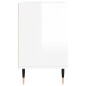 vidaXL Mueble de TV madera de ingeniería blanco brillo 69,5x30x50 cm