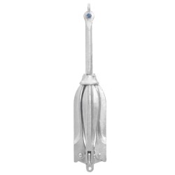 vidaXL Ancla plegable hierro maleable plateado 12 kg