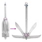 vidaXL Ancla plegable hierro maleable plateado 12 kg vidaXL Ancla plegable hierro maleable plateado 12 kg