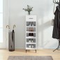 vidaXL Mueble zapatero madera contrachapada blanco brillo 30x35x105 cm vidaXL Mueble zapatero madera contrachapada blanco brillo 30x35x105 cm