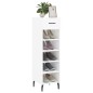 vidaXL Mueble zapatero madera contrachapada blanco brillo 30x35x105 cm vidaXL Mueble zapatero madera contrachapada blanco brillo 30x35x105 cm