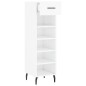 vidaXL Mueble zapatero madera contrachapada blanco brillo 30x35x105 cm vidaXL Mueble zapatero madera contrachapada blanco brillo 30x35x105 cm