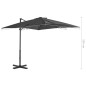 vidaXL Sombrilla voladiza con poste aluminio gris antracita 250x250 cm