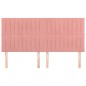 vidaXL Cabeceros 4 unidades de terciopelo rosa 100x5x78/88 cm vidaXL Cabeceros 4 unidades de terciopelo rosa 100x5x78/88 cm