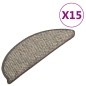 vidaXL Alfombra autoadhesiva escalera sisal 15 uds antracita 65x21x4cm vidaXL Alfombra autoadhesiva escalera sisal 15 uds antracita 65x21x4cm