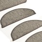 vidaXL Alfombra autoadhesiva escalera sisal 15 uds antracita 65x21x4cm vidaXL Alfombra autoadhesiva escalera sisal 15 uds antracita 65x21x4cm