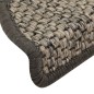 vidaXL Alfombra autoadhesiva escalera sisal 15 uds antracita 65x21x4cm vidaXL Alfombra autoadhesiva escalera sisal 15 uds antracita 65x21x4cm
