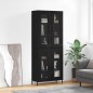 vidaXL Aparador alto madera contrachapada negro 69,5x34x180 cm vidaXL Aparador alto madera contrachapada negro 69,5x34x180 cm