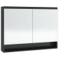 vidaXL Armario de baño con espejo MDF negro brillante 80x15x60 cm vidaXL Armario de baño con espejo MDF negro brillante 80x15x60 cm