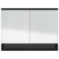 vidaXL Armario de baño con espejo MDF negro brillante 80x15x60 cm vidaXL Armario de baño con espejo MDF negro brillante 80x15x60 cm