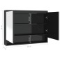 vidaXL Armario de baño con espejo MDF negro brillante 80x15x60 cm vidaXL Armario de baño con espejo MDF negro brillante 80x15x60 cm