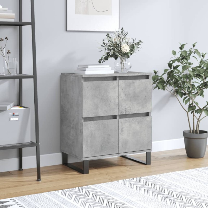 vidaXL Aparador de madera contrachapada gris hormigón 60x35x70 cm vidaXL Aparador de madera contrachapada gris hormigón 60x35x70 cm