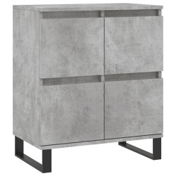 vidaXL Aparador de madera contrachapada gris hormigón 60x35x70 cm